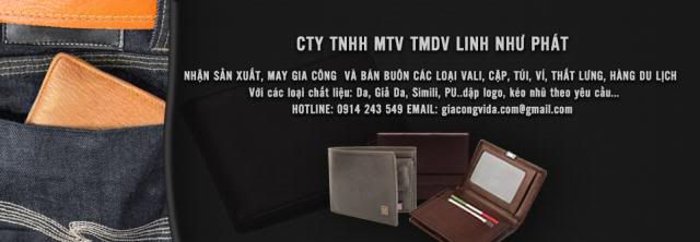 CTY TNHH MTV  LINH NHƯ PHÁT chuyên gia công sản xuất các mặt hàng từ da
