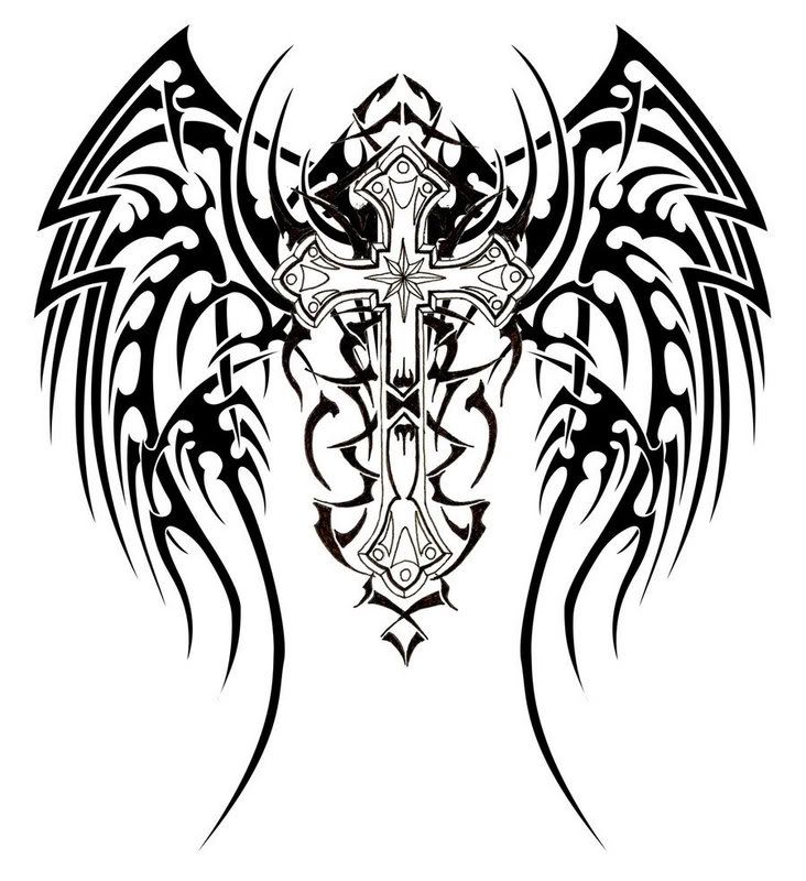 tribal wings and cross. Tribal Wings tribal wings with cross. tribal wings and cross. Tribal Wings