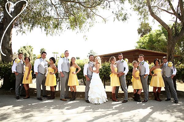 grey yellow purple weddings