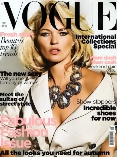 Kate Mosss para a Vogue UK, por Mario Testino