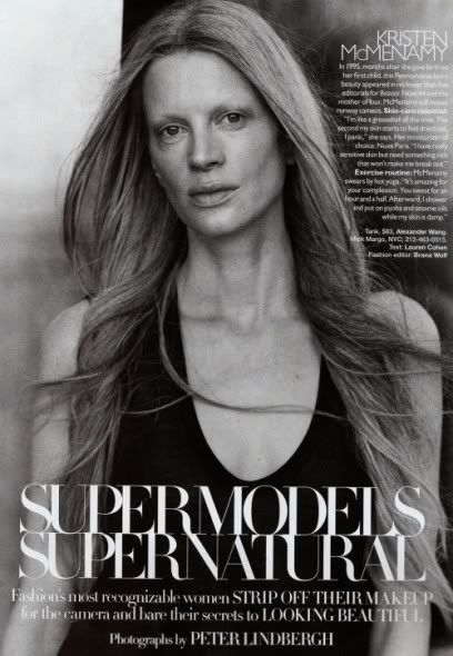 Supermodelos ao natural na Harper's Bazaar