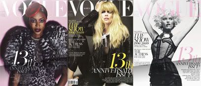 Naomi, Claudia e Eva para Vogue Korea