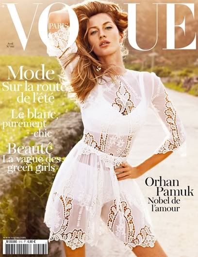 Gisele Bündchen na Vogue Paris de abril