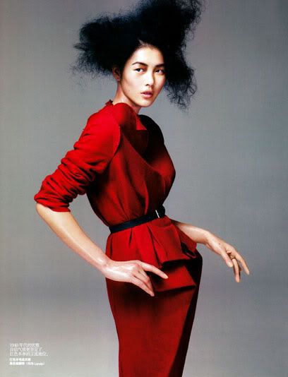 Liu Wen para a Vogue China de outubro