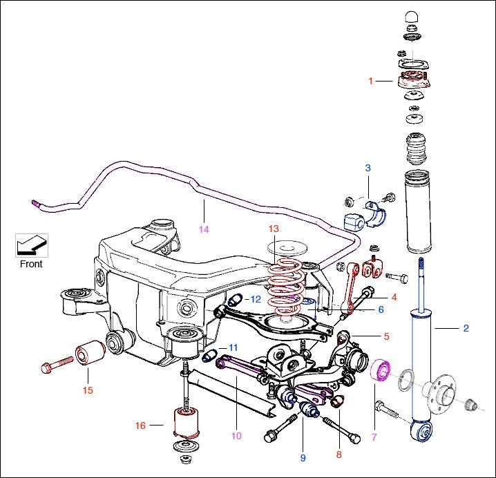 Bmw e46 m3 rear suspension diagram #4