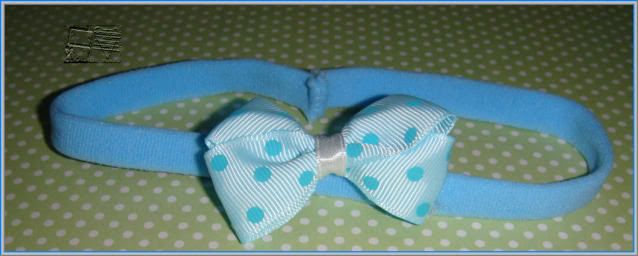 Blue dots headband