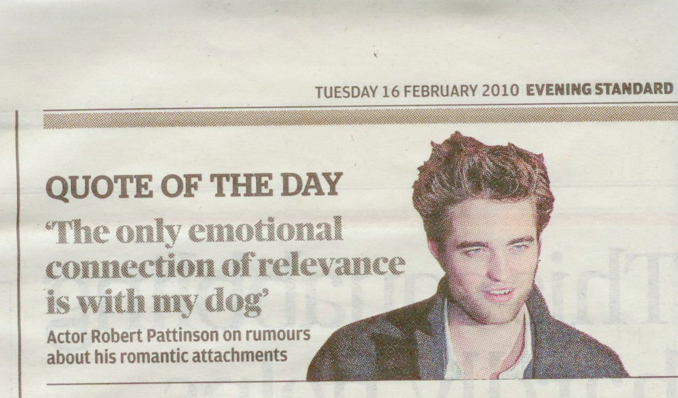 robert pattinson 2010. Robert Pattinson#39;s Doggie