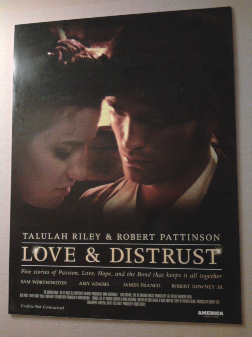 love and distrust movie poster. We know the stars in the short films on Love & Distrust are not only Robert 