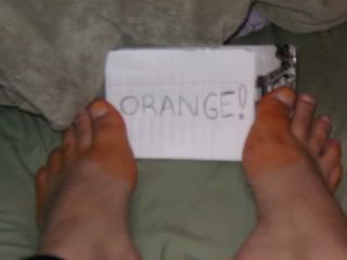 orange feet