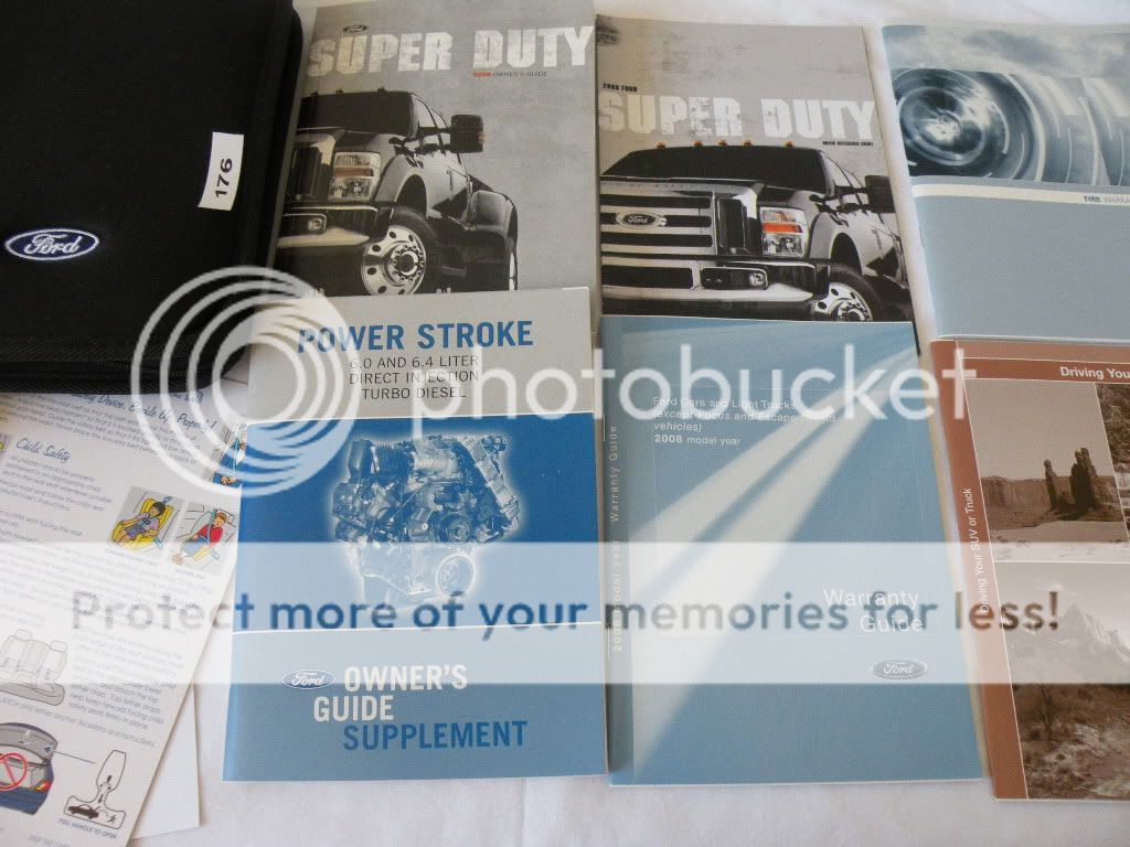 08 Ford Super Duty 6 0L 6 4L Diesel Owners Manual Set