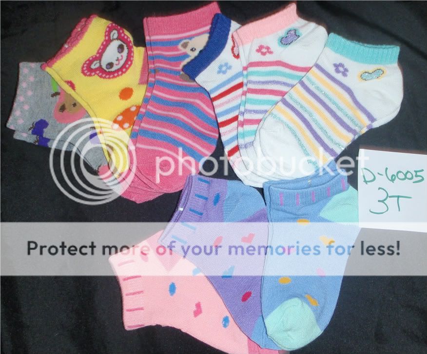   Girls Ankle Socks Brand New Colorful 9 Pair Free USA Shipping  