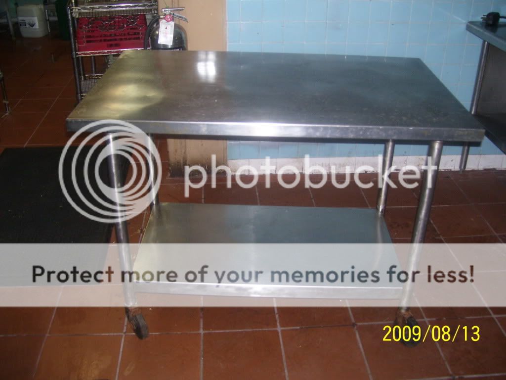 Stainless Steel Table 48x30 Prep Table on Wheels