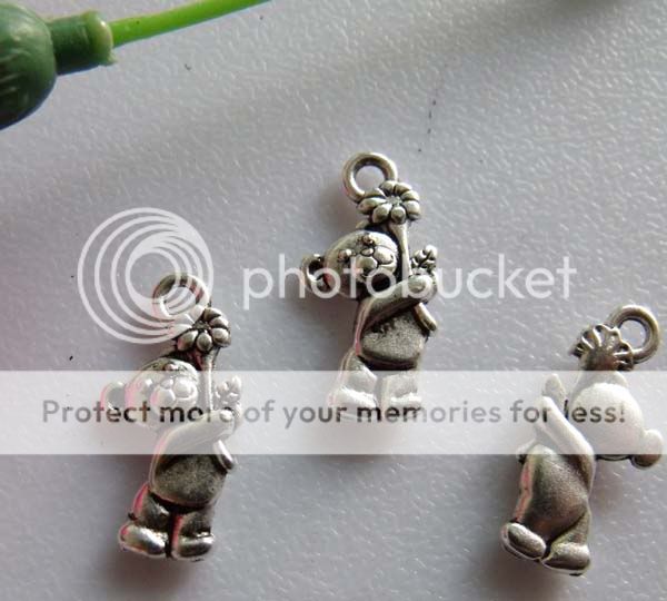 55pcs tibet silver bear charms free ship #1A951  