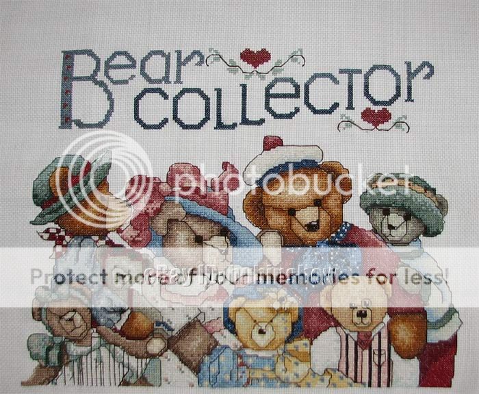 New Finished Completed Cross Stitch   Bears   Bear collector   NR 