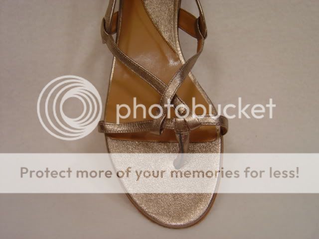 Diane Von Furstenberg Platinum Bronze Metallic Strappy Flats $260